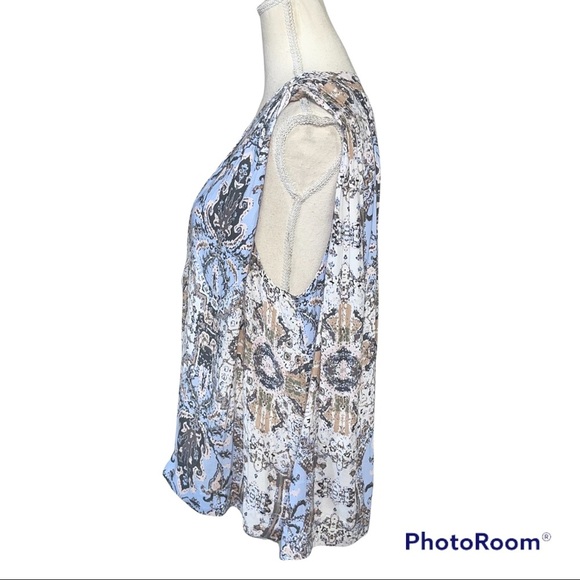 Free People Mosaic Print Swing Tank Top Blouse - Picture 4 of 8